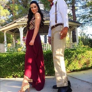 Trendy Maroon Prom Dress